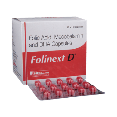 Folinext D Capsule with Folic Acid, Mecobalamin & DHA